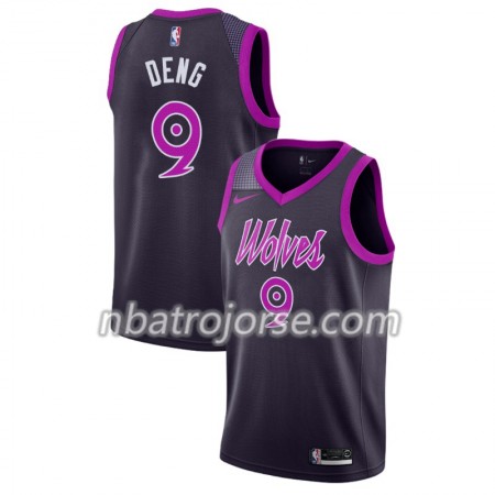Män Minnesota Timberwolves Tröja Luol Deng 9 2018-19 Nike City Edition Lila Swingman